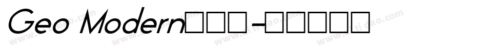 Geo Modern生成器字体转换